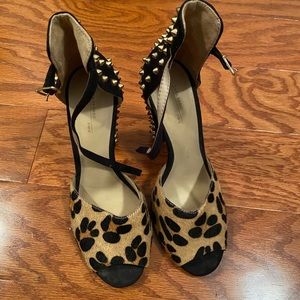 Zara Cheetah & Stud Heels